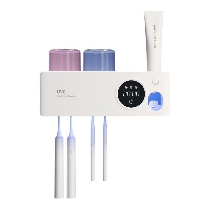 닥터하르 무선 휴대용 칫솔살균기 UV히팅 건조기 면도기 소독살균기 4구
