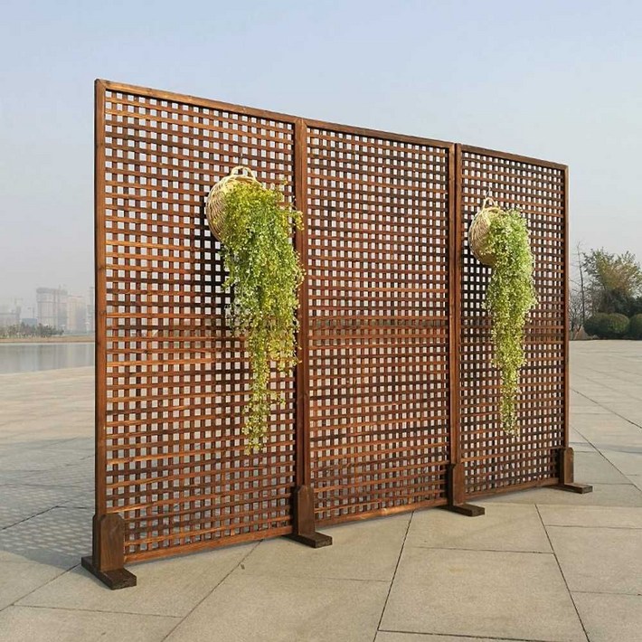 야외 파티션 나무 가벽 정원 접이식 카페 울타리 가림막