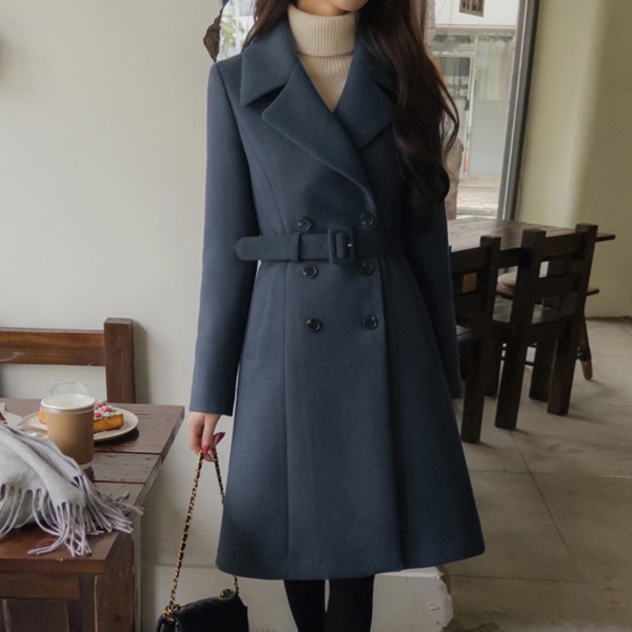 마이더스비 벨트set 데린 더블버튼 코트