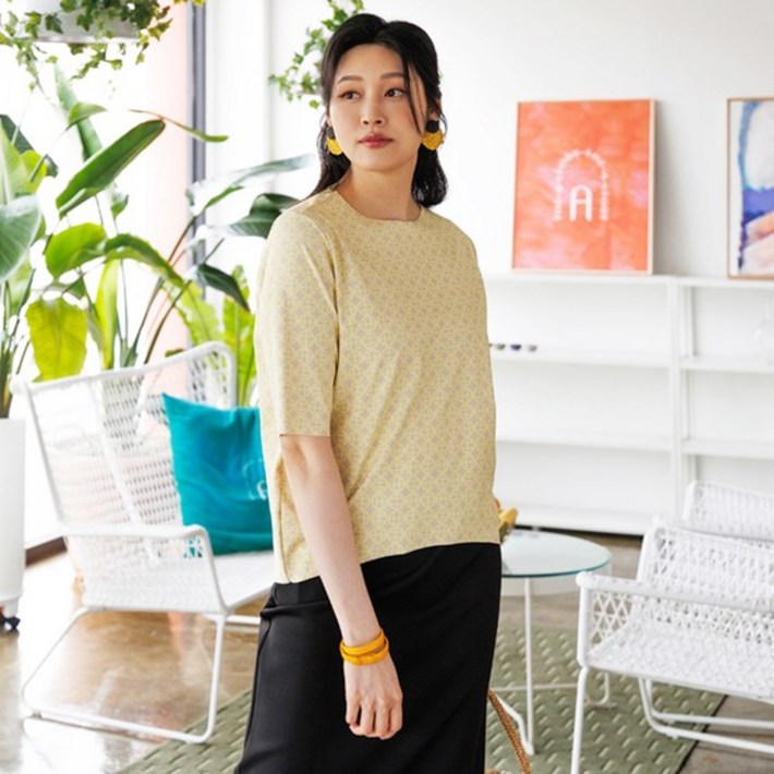 최초가 158000원 A로고 하프 슬리브 벌룬 탑 AGSPTF06 YL