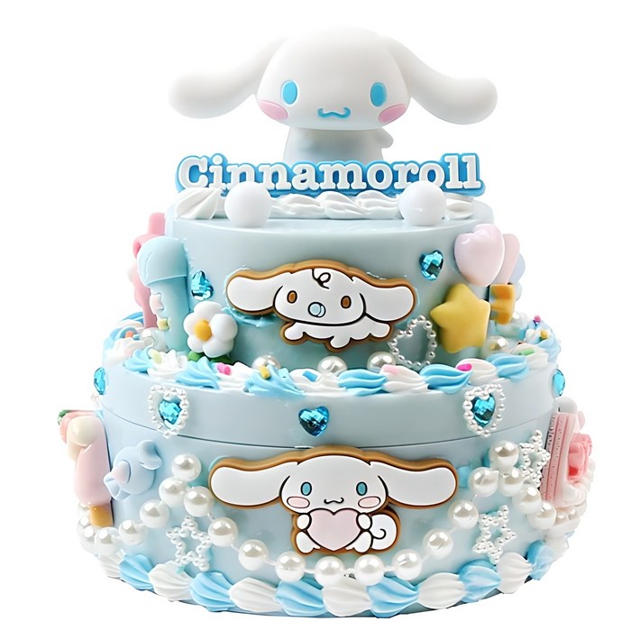 투영디자인 시나모롤 2단 무드등 보석함 꾸미기 키트