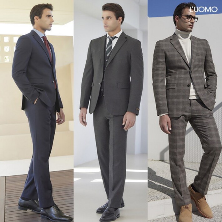 워모LUOMO 정가 109,000특가 워모 프리미엄 울 캐시미어 스트레치 수트 SET 3종 택1