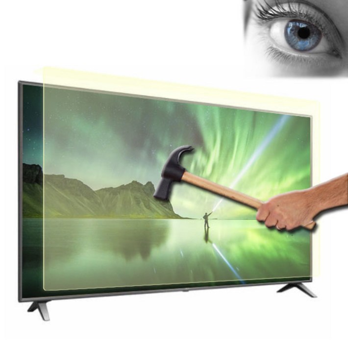 LG TV OLED 액정파손방지 블루라이트차단 보안기 커브드 지원 보안기 보호기 n40
