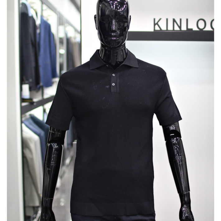 킨록 자외선차단 기능성 소재 반팔니트 2칼라 블랙,블루 EF0106