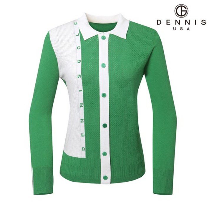DENNIS 방송상품 여성 울 블렌디드 쁘띠카라 레터링 니트가디건GAQSLSP992