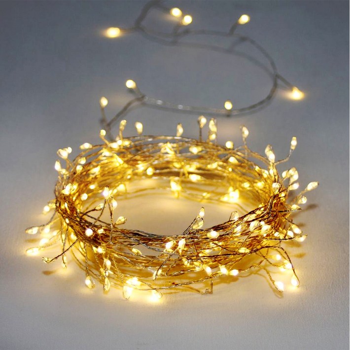 크리스마스트리 전구 LED전구 트리전구 지네전구, 1개, 연결형 웜 800구아답터탑별