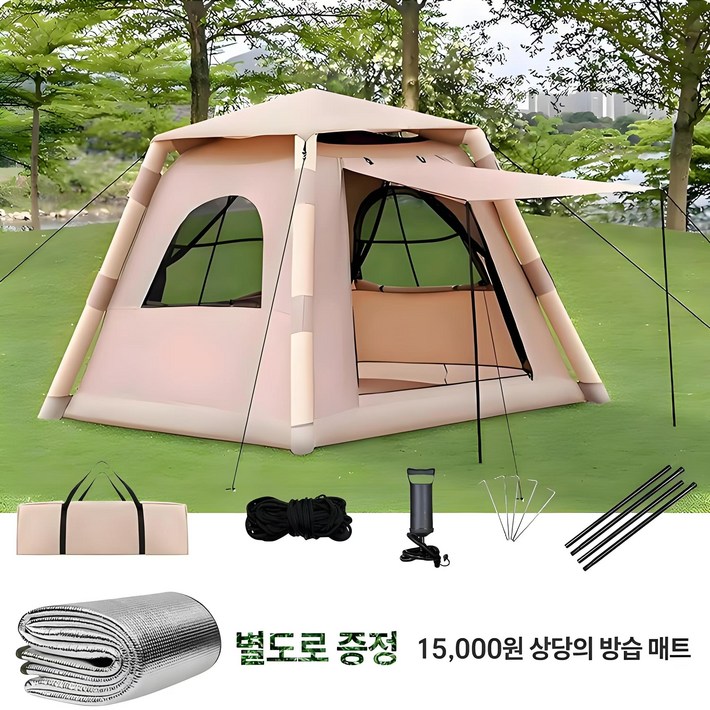 타프 일체형 에어텐트 원터치 캠핑 텐트 34인용