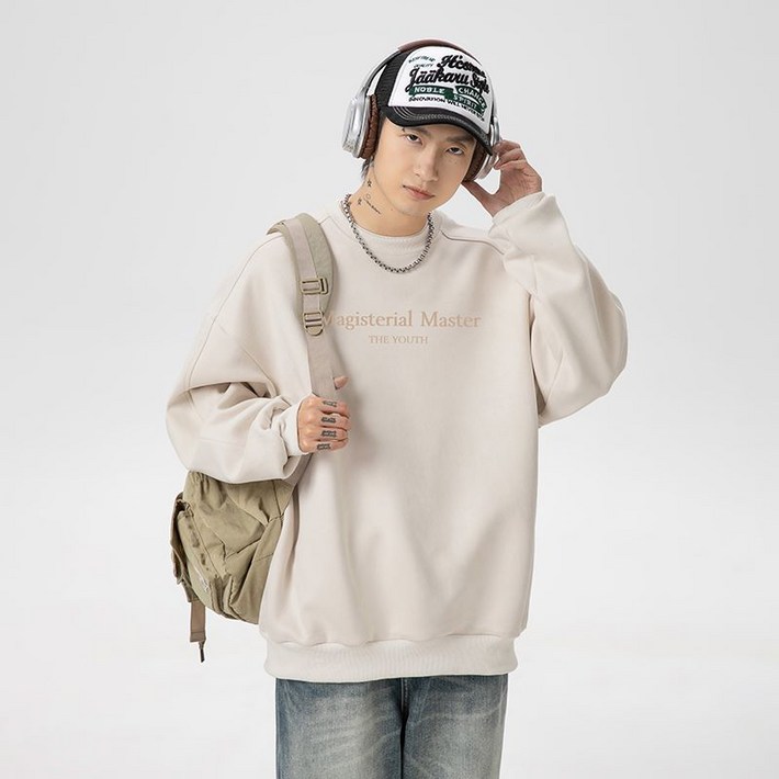 유루 남성용 분활 디자인 스웨이드 맨투맨 L3852 유루 남성용 분활 디자인 스웨이드 맨투맨 L3852