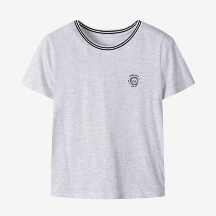 듀엘니트넥 슬림티셔츠 D252MSM234 651563