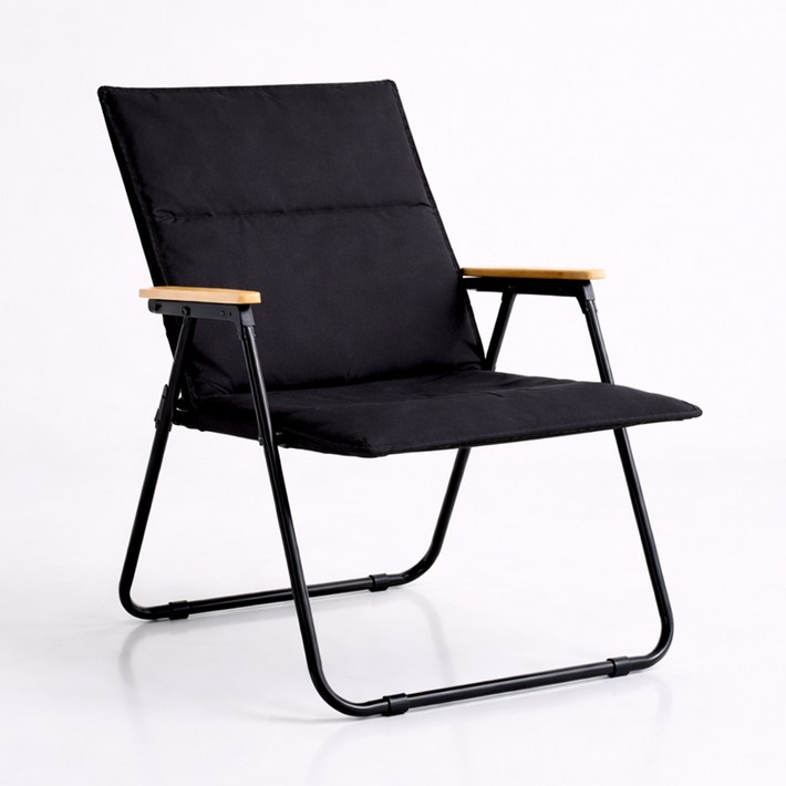 캠프텐버 고급형 튼튼한 접이식 캠핑의자, 1개, 블랙