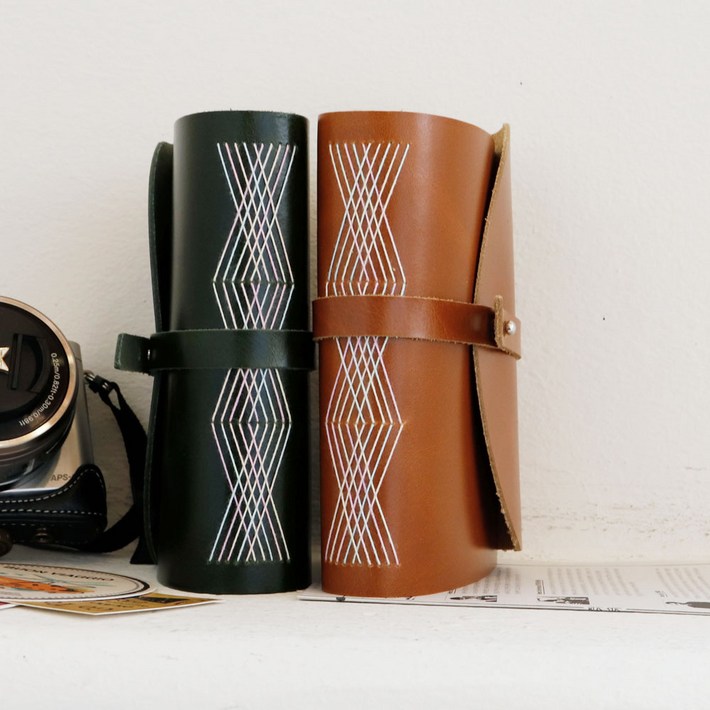 가죽 수제 바인딩 앤포레스트 무지노트 만년 다이어리, 브라운