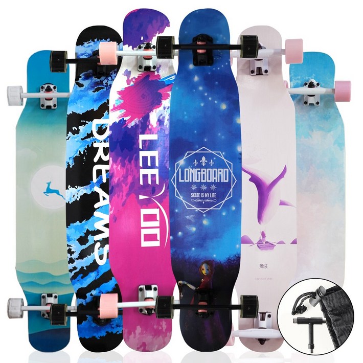 [ 가방,티툴 증정] 입문 초보 리얼 스케이트보드 롱스케이트보드