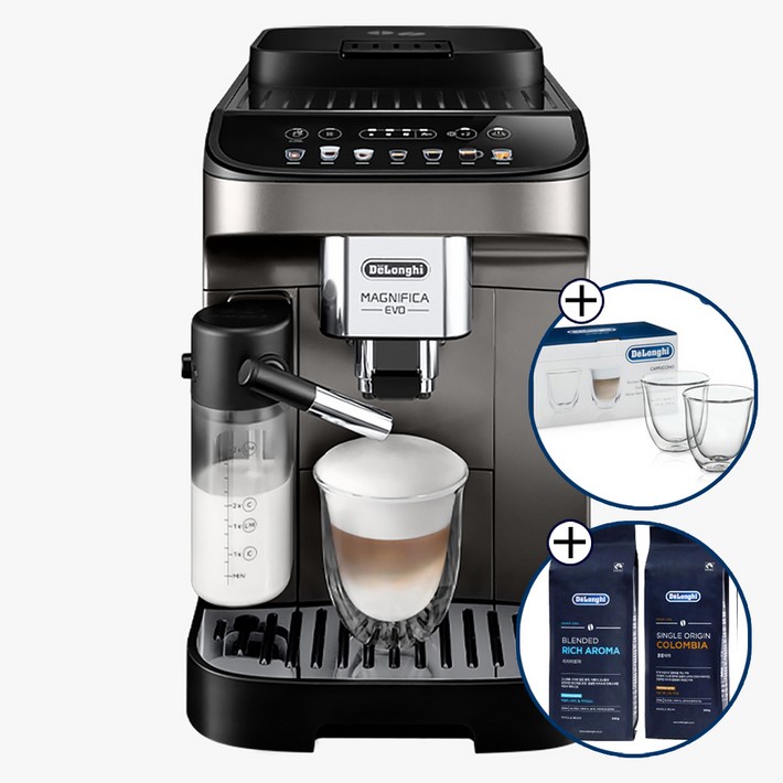 카푸치노잔원두 증정드롱기 마그니피카 에보 라떼 KRECAM290.81.TB, KRECAM290.81.TB