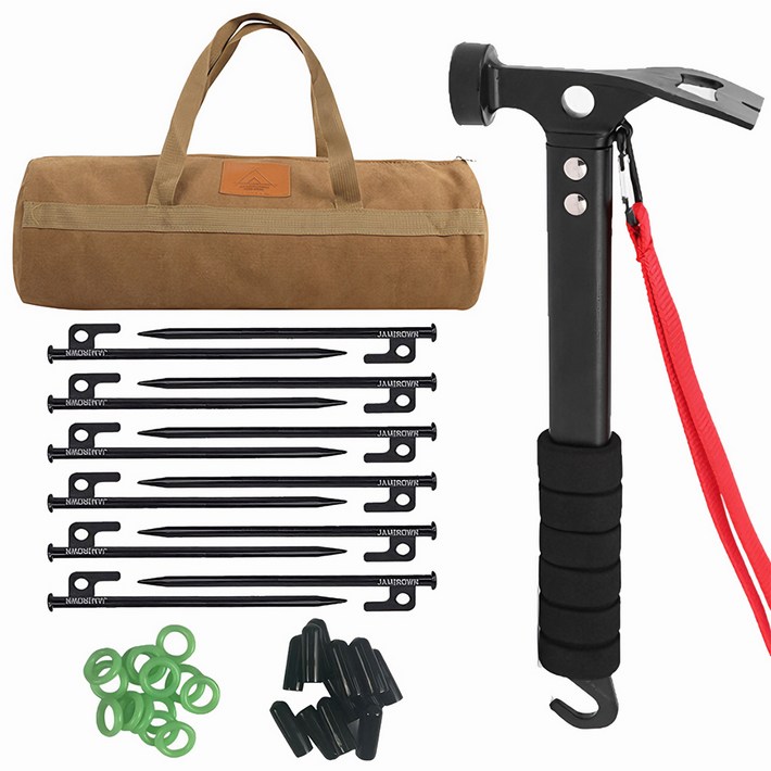 자캠 단조팩 30cm 14개 전용가방 캠핑해머 포함
