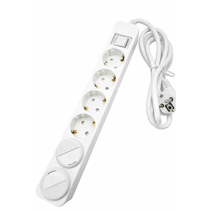 문고리닷컴 써지오 안전멀티탭 6구접지 DH2069ST 1.5M  안전커버 2개입