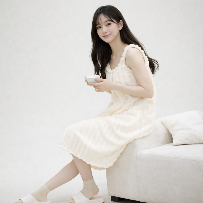 샤워가운 여성 극세사 호텔 오픈형 목욕가운 흡수력 좋은 홈웨어 로브