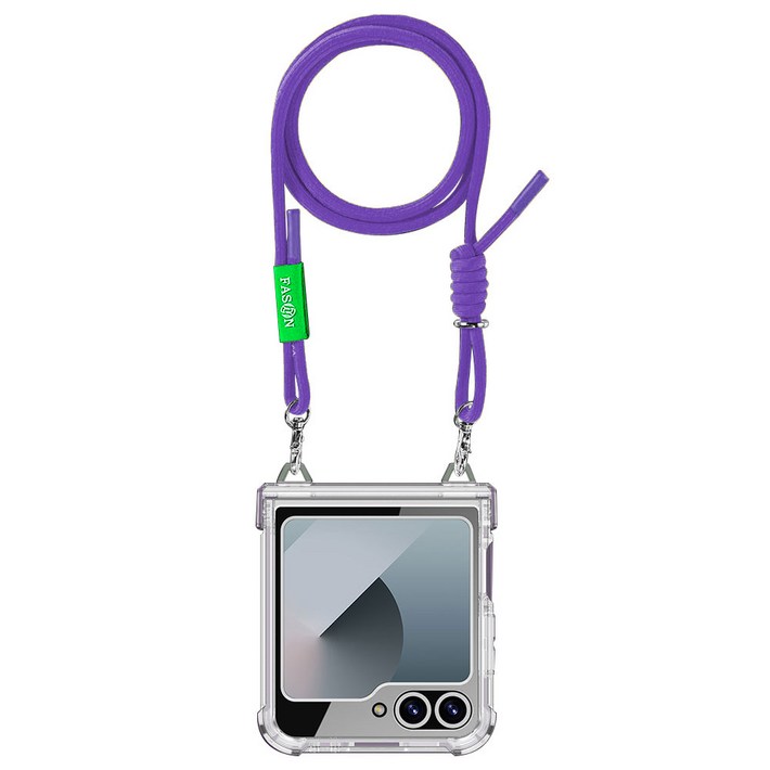 케바케 갤럭시 Z플립 투명 목걸이 힌지 보호 케이스