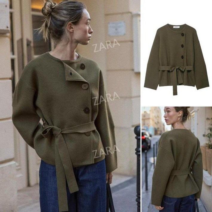 자라 가을 신상  니트 크롭 코트 2025 zara