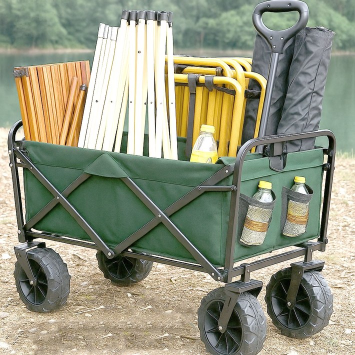 지디파인 대용량 접이식 캠핑카트 광폭타이어  캠핑웨건  왜건 폴딩카트 접이식 트롤리