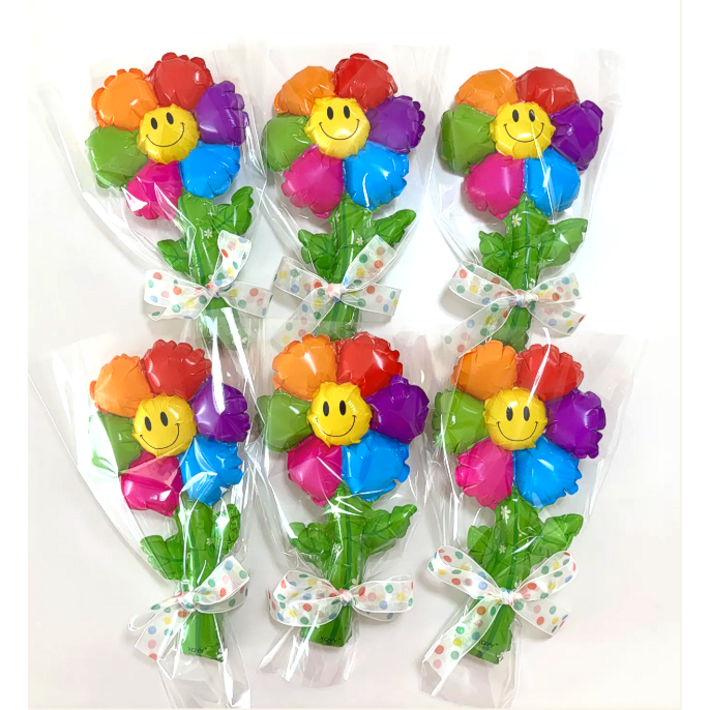 비비드 데이지 꽃다발 풍선 (6p, 1세트) 졸업 입학 학예회