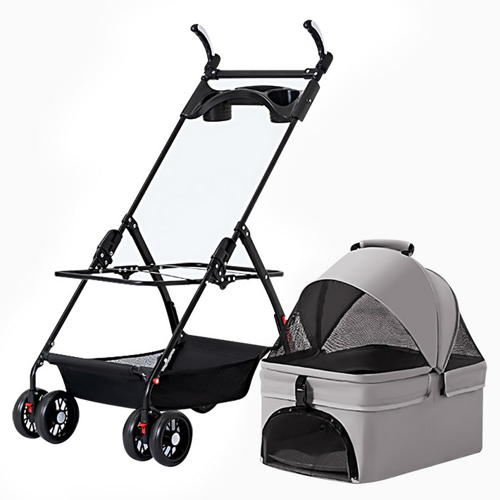 민트스쿨 반려동물 유모차 손잡이 접이식 분리형