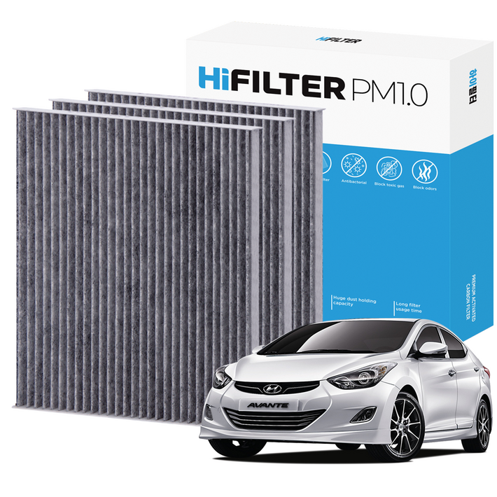 21 하이필터 PM1.0 활성탄 자동차 에어컨필터 현대