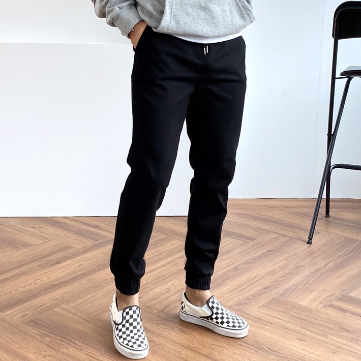 빠델 남성용 스판 밴딩 조거 슬림핏 면바지 2840size