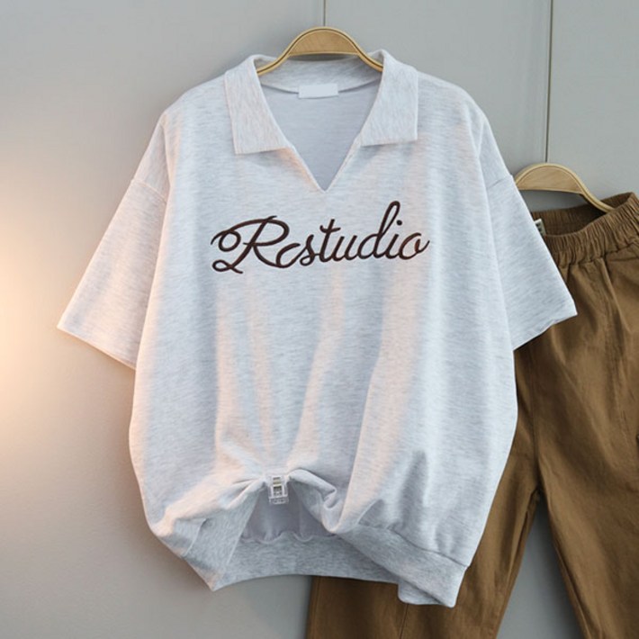 달콩 카라트임반팔맨투맨 여성용 빅사이즈 반팔티