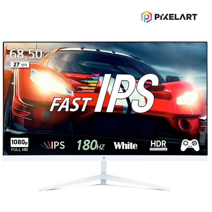 픽셀아트 PIXELART PA2718W 화이트 180Hz FHD Fast IPS 27형 모니터 무결점, PA2718W, 68cm 픽셀아트 PIXELART PA2718W 화이트 180Hz FHD Fast IPS 27형 모니터 무결점, PA2718W, 68cm