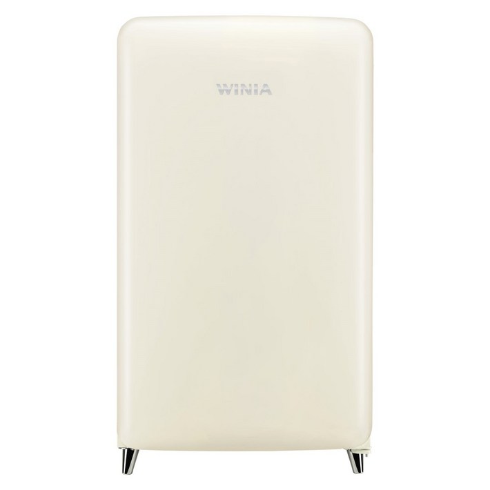 위니아 인증점 레트로 소형 미니냉장고 118L 칵테일 크림 사무실 원룸 ERT118CC 전국무료배송