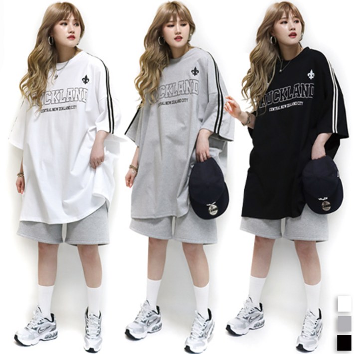 통통마녀 ] 오클랜드  박스 반팔  55 ~ 120 / 6XL / 남여공용 / 오버사이즈  / 3컬러