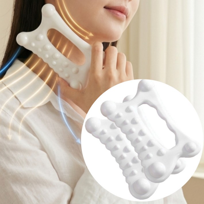 뮤젠트 세라믹 두피괄사 얼굴 림프 마사지기