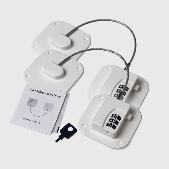 더조흔 사각 무타공 다용도 비밀번호 잠금장치, 2개