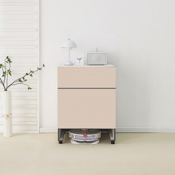 퍼스웰 로봇청소기 수납장 로보락 수납장.서랍형.일반HA109, 어프리콧