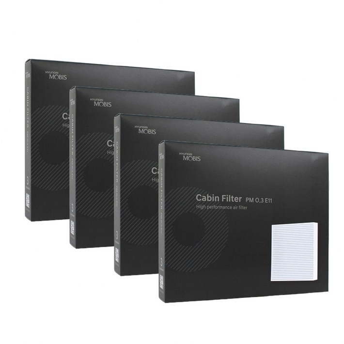 현대모비스 정품 프리미엄 에어컨필터 2년분 4개입 K5 DL3 전용 2020년현재까지 11번