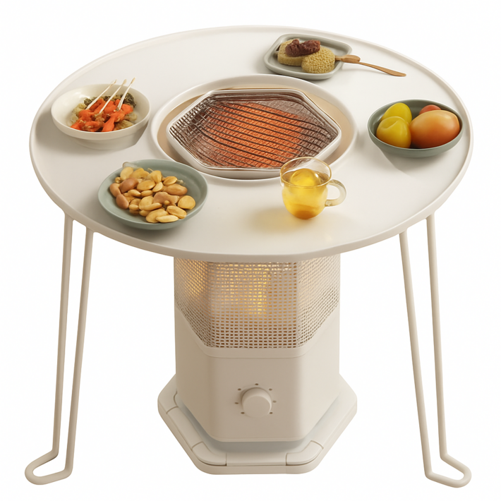 따숨히터 가정용 소형 사무실 캠핑 스토브 난로 미니 전기히터 밥상