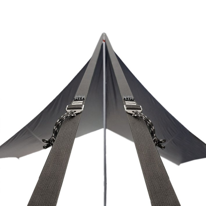 이뚜 비 바람에 안전한 국산 타프웨빙 스트랩 스트링 풀 세트, 블랙6개1세트