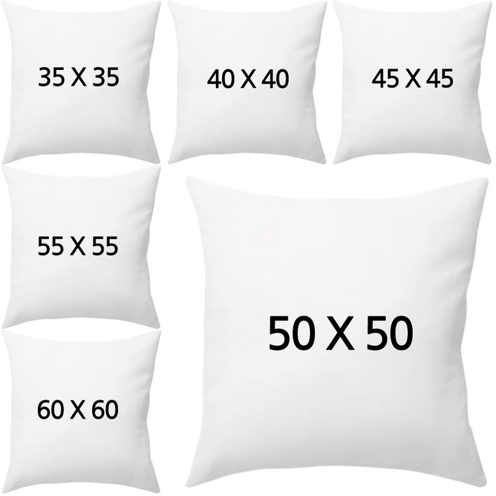 완소자리 1+1쿠션솜 35X35,40X40,45X45,50X50,55X55,60X60