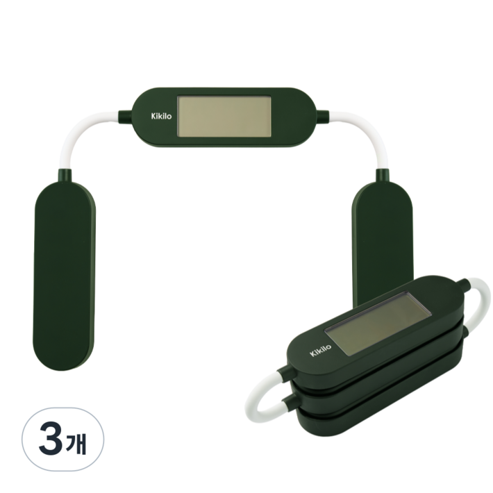 Kikilo 키킬로 여행용 가정용 폴더블 체중계 초경량 휴대용 미니 접는, 그린British Racing Green, 3개, KFS