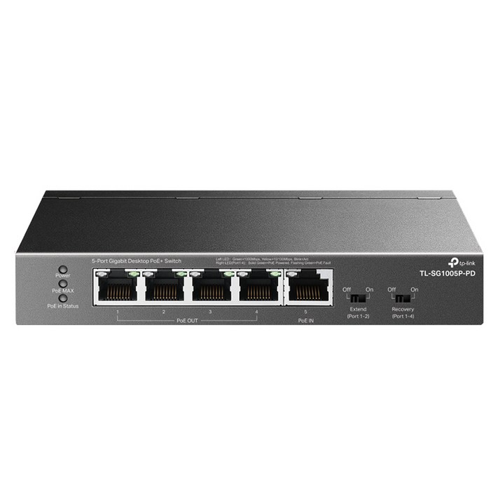 티피링크 5포트 기가비트 스위칭허브, TLSG1005PPD, 1개