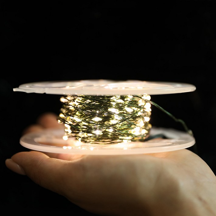 조아트 크리스마스 트리 USB 쥬얼리와이어 지네전구 1200구, 녹색선웜, 30m, 1개