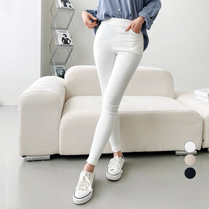 잘빠진 여성용 반하이 밴딩 스키니 팬츠 잘빠진 여성용 반하이 밴딩 스키니 팬츠