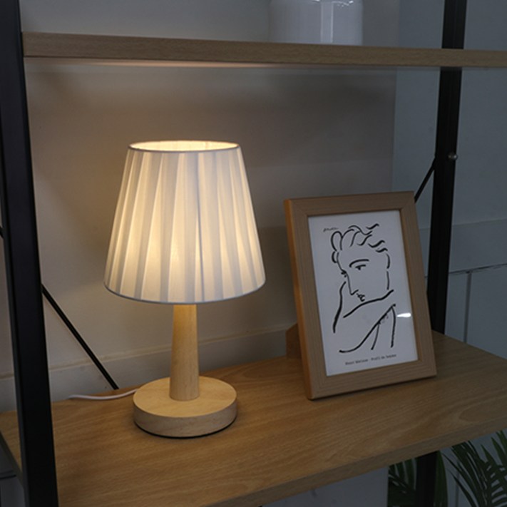 빈티지 우드 무드등, 전구색