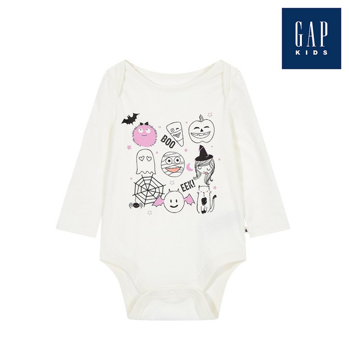 갭키즈 고스트 그래픽 코튼 바디수트740139009IV