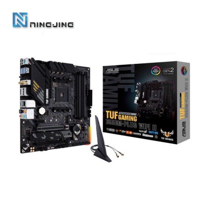 ASUS  TUF GAMING B550MPLUS WIFI II AMD5세대 Ryzen microATX 마더보드 B550 DDR4 4800OC MHz 128G