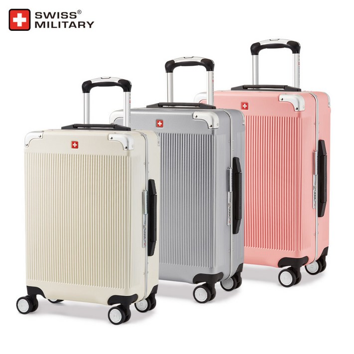 스위스밀리터리 튼튼한 여행용 캐리어 중대형 화물용 24인치 시그니처 F724 알루미늄프레임