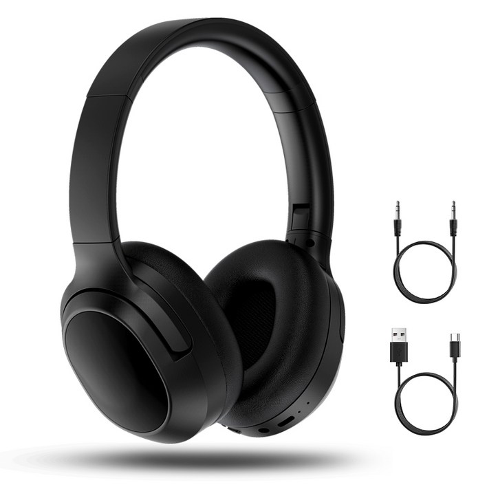 블루투스 헤드폰 ANC 이어폰 헤드셋 ENC 노이즈 캔슬링, E343, 블랙