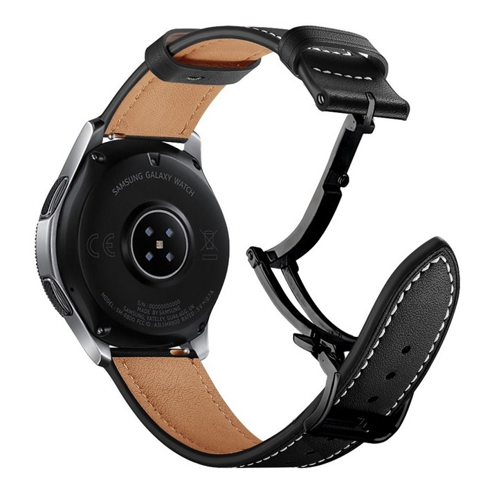 갤럭시워치 호환 가죽 스트랩 프로 클래식 싱글 디버클 시계줄 20mm