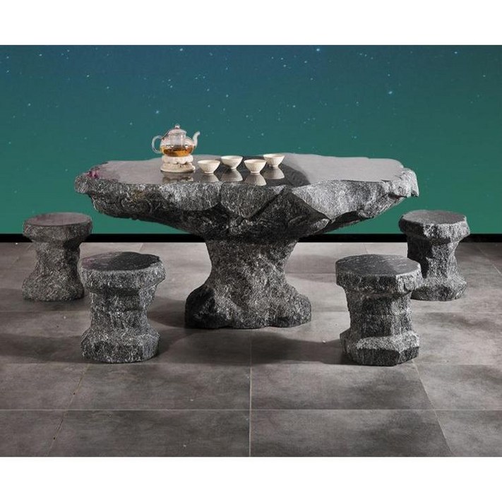 돌 테이블 공원 벤치 돌탁자 석재 야외 인테리어 조경 가든 원탁 주문제작