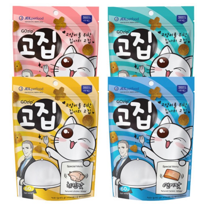 동동이네 고양이 영양간식 고집 60g x 4개 4종 모음 택1 크런치 바삭한 이빨과자 기호성 좋은 간식 면역력 향상, 각 1개씩 x 4종, 60g 동동이네 고양이 영양간식 고집 60g x 4개 4종 모음 택1 크런치 바삭한 이빨과자 기호성 좋은 간식 면역력 향상, 각 1개씩 x 4종, 60g